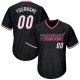 Men's Custom Black White-Maroon Authentic Throwback Rib-Knit Baseball Jersey Shirt